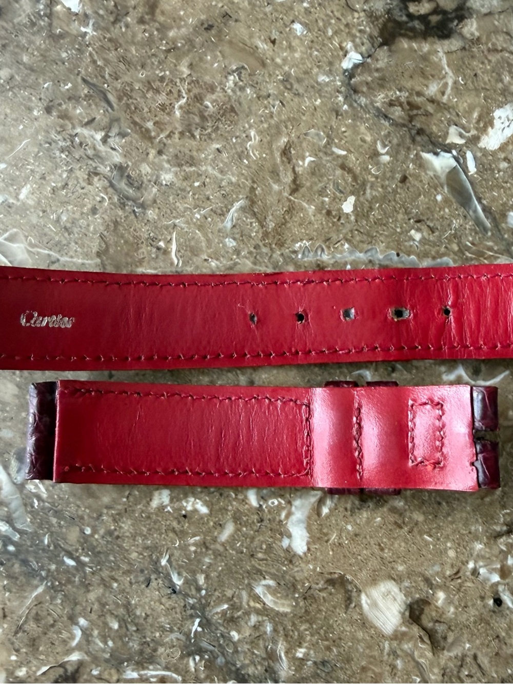 Vintage CARTIER lizard tank genuine straps - Picture 6 of 8